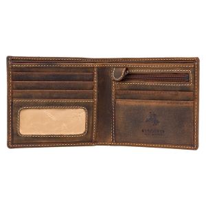 Visconti Portefeuille RFID Hunter Shield en Cuir Huilé Tan