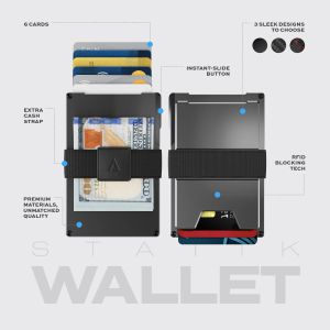 Statik® Wallet en Aluminium Noir